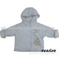 Infant winter velours zipper hoody coat,C&A baby hoody coat